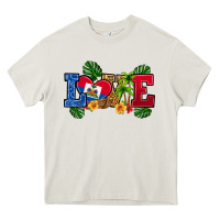 Cream love haitian republic Heavy Core Tee - RanaPortraitStore