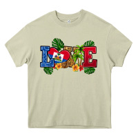 Mossy love haitian republic Heavy Core Tee - RanaPortraitStore