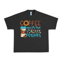 Pigment Black coffee gives me teacher powers Urban Heavy Tee - JahusDesignShop