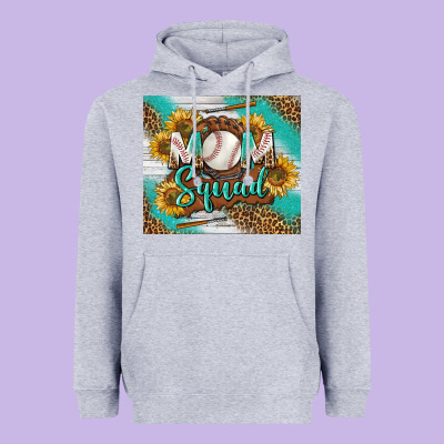 Baseball Mom Squad Tumbler Heavyweight Hoodie Designed By Bundleandbundleshop