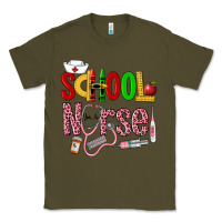 Army Green School Nurse Classic Tee - LillyAllenDesigns