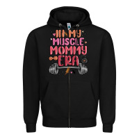 Black in my muscle mommy era Zipper Hoodie - MaliasSmallBusiness