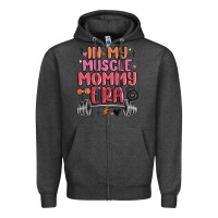 Charcoal Heather in my muscle mommy era Zipper Hoodie - MaliasSmallBusiness