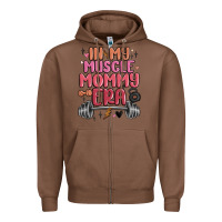 Chestnut in my muscle mommy era Zipper Hoodie - MaliasSmallBusiness