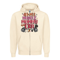 Sandshell in my muscle mommy era Zipper Hoodie - MaliasSmallBusiness