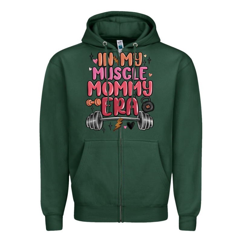 In My Muscle Mommy Era Zipper Hoodie by MaliasSmallBusiness | Teevron