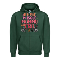 Sports Green in my muscle mommy era Zipper Hoodie - MaliasSmallBusiness