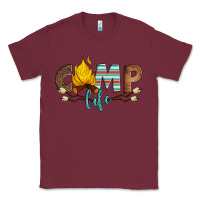 Burgundy camp life Classic Tee - Artiststas