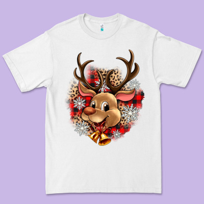 Reindeer Christmas Premium Tee Designed By Zillion Design Studio