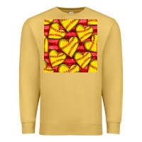 Antique Gold softball hearts seamless pattern Premium Sweatshirt - BundleAndBundleShop