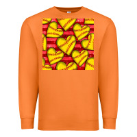 Carrot softball hearts seamless pattern Premium Sweatshirt - BundleAndBundleShop