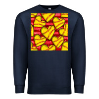 Navy softball hearts seamless pattern Premium Sweatshirt - BundleAndBundleShop