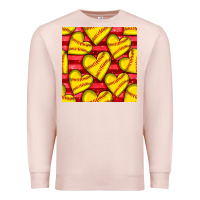 Pale Pink softball hearts seamless pattern Premium Sweatshirt - BundleAndBundleShop