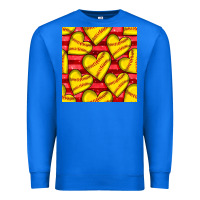 True Royal softball hearts seamless pattern Premium Sweatshirt - BundleAndBundleShop