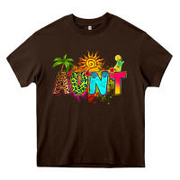 Chocolate Brown summer aunt Heavy Core Tee - RanaPortraitStore