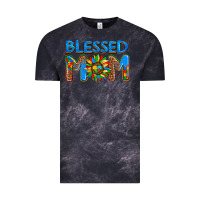 Cloud Black blessed mom autism Vintage Tee - AdoDesignShop