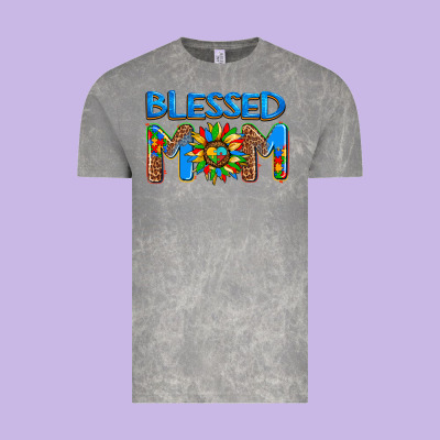 Blessed Mom Autism Vintage Tee Designed By Adodesignshop