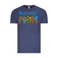 Vintage Denim blessed mom autism Vintage Tee - AdoDesignShop