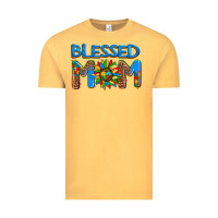 Vintage Mustard blessed mom autism Vintage Tee - AdoDesignShop