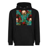 Black Messy Bun Mom And Cross With Leopard Patterns Heavyweight Hoodie - BundleAndBundleShop