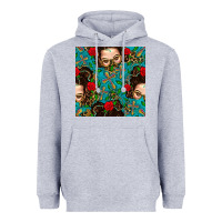 Heather Grey Messy Bun Mom And Cross With Leopard Patterns Heavyweight Hoodie - BundleAndBundleShop
