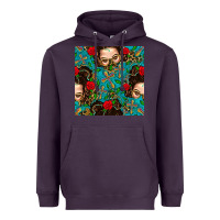 Plum Messy Bun Mom And Cross With Leopard Patterns Heavyweight Hoodie - BundleAndBundleShop