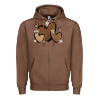 Chestnut melanin hearts Zipper Hoodie - MaliasSmallBusiness