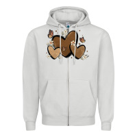 Dove Grey melanin hearts Zipper Hoodie - MaliasSmallBusiness