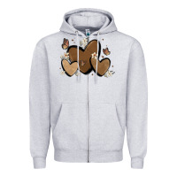 Heather Grey melanin hearts Zipper Hoodie - MaliasSmallBusiness