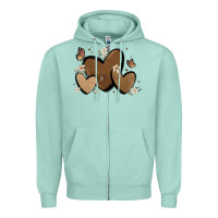 Seafoam melanin hearts Zipper Hoodie - MaliasSmallBusiness