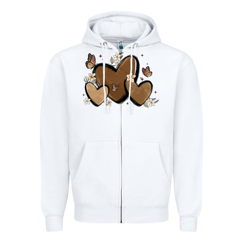 Melanin Hearts Zipper Hoodie by MaliasSmallBusiness | Teevron