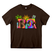 Chocolate Brown respiratory therapist summer Heavy Core Tee - RanaPortraitStore