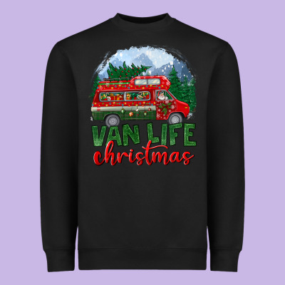 Van Life Christmas Heavyweight Sweatshirt Designed By Bundleandbundleshop