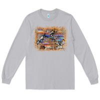Moon Dust aztec leopard cowhide wood western background Long Sleeve Tee - AdoDesignShop
