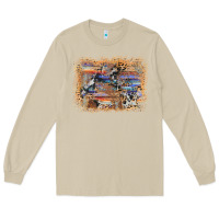 Mushroom aztec leopard cowhide wood western background Long Sleeve Tee - AdoDesignShop