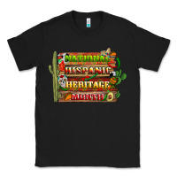 Black national hispanic heritage month with background Classic Tee - BundleAndBundleShop