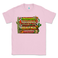Bubblegum Pink national hispanic heritage month with background Classic Tee - BundleAndBundleShop