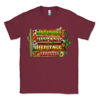 Burgundy national hispanic heritage month with background Classic Tee - BundleAndBundleShop