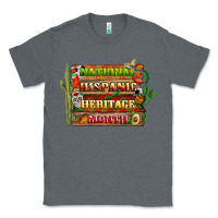 Charcoal Heather national hispanic heritage month with background Classic Tee - BundleAndBundleShop