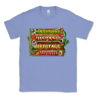 Colony Blue national hispanic heritage month with background Classic Tee - BundleAndBundleShop