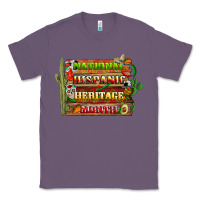 Lavender national hispanic heritage month with background Classic Tee - BundleAndBundleShop