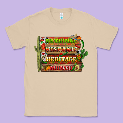National Hispanic Heritage Month With Background Classic Tee Designed By Bundleandbundleshop