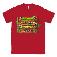 Red national hispanic heritage month with background Classic Tee - BundleAndBundleShop
