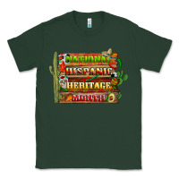 Sports Green national hispanic heritage month with background Classic Tee - BundleAndBundleShop