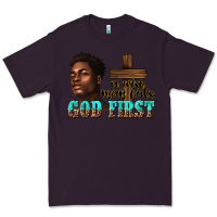 Plum a wise man puts god first Premium Tee - texasbilliewilder