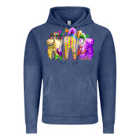 Vintage Denim mardi gras tooth Vintage Hoodie - RacoonDesign