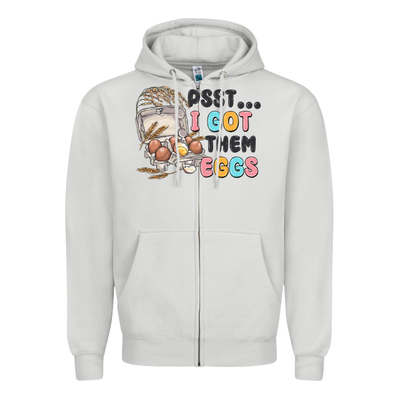 Psst I Got Them Eggs Zipper Hoodie by MaliasSmallBusiness | Teevron