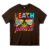 Chocolate Brown beach please Heavy Core Tee - RanaPortraitStore
