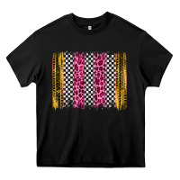 Black race leopard brush stroke Heavy Core Tee - Artiststas