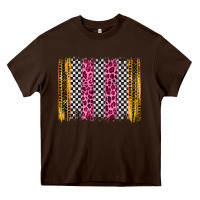 Chocolate Brown race leopard brush stroke Heavy Core Tee - Artiststas